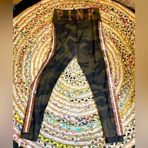 Sequin pink high waisted pants